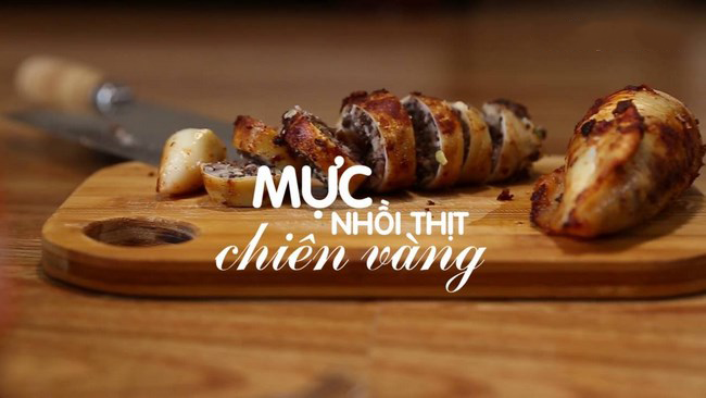 Mực nhồi thịt chiên vàng