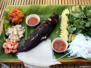 Thưởng thức món cá lóc nướng trui hấp dẫn tại U Minh Hạ